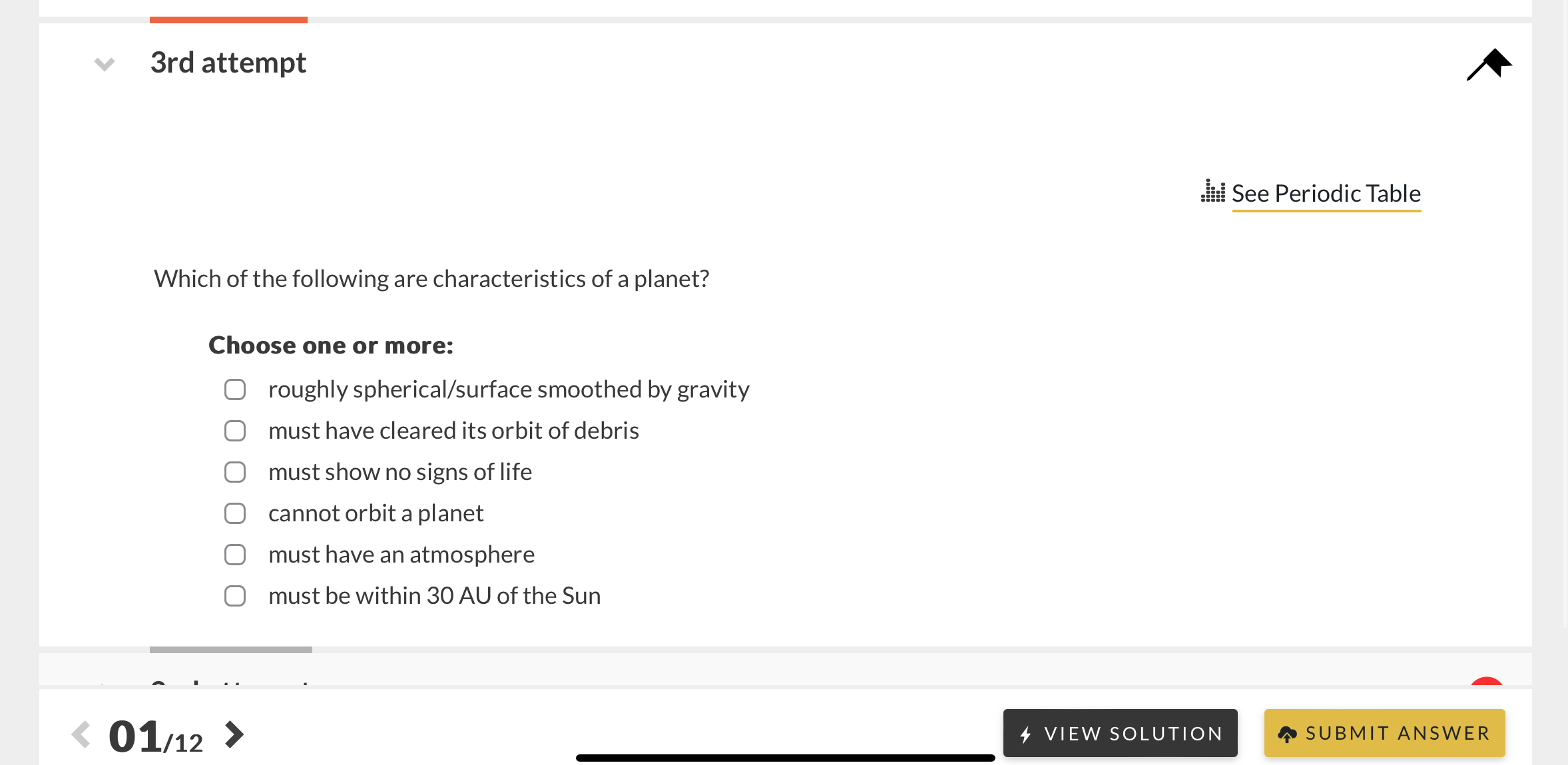 Solved 3rd attemptSee Periodic TableWhich of the following | Chegg.com