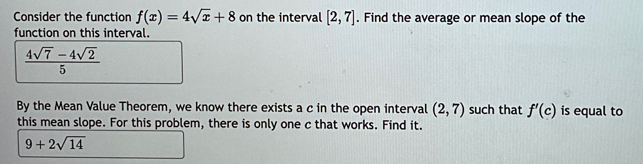 Solved Consider the function f(x)=4x2+8 ﻿on the interval | Chegg.com