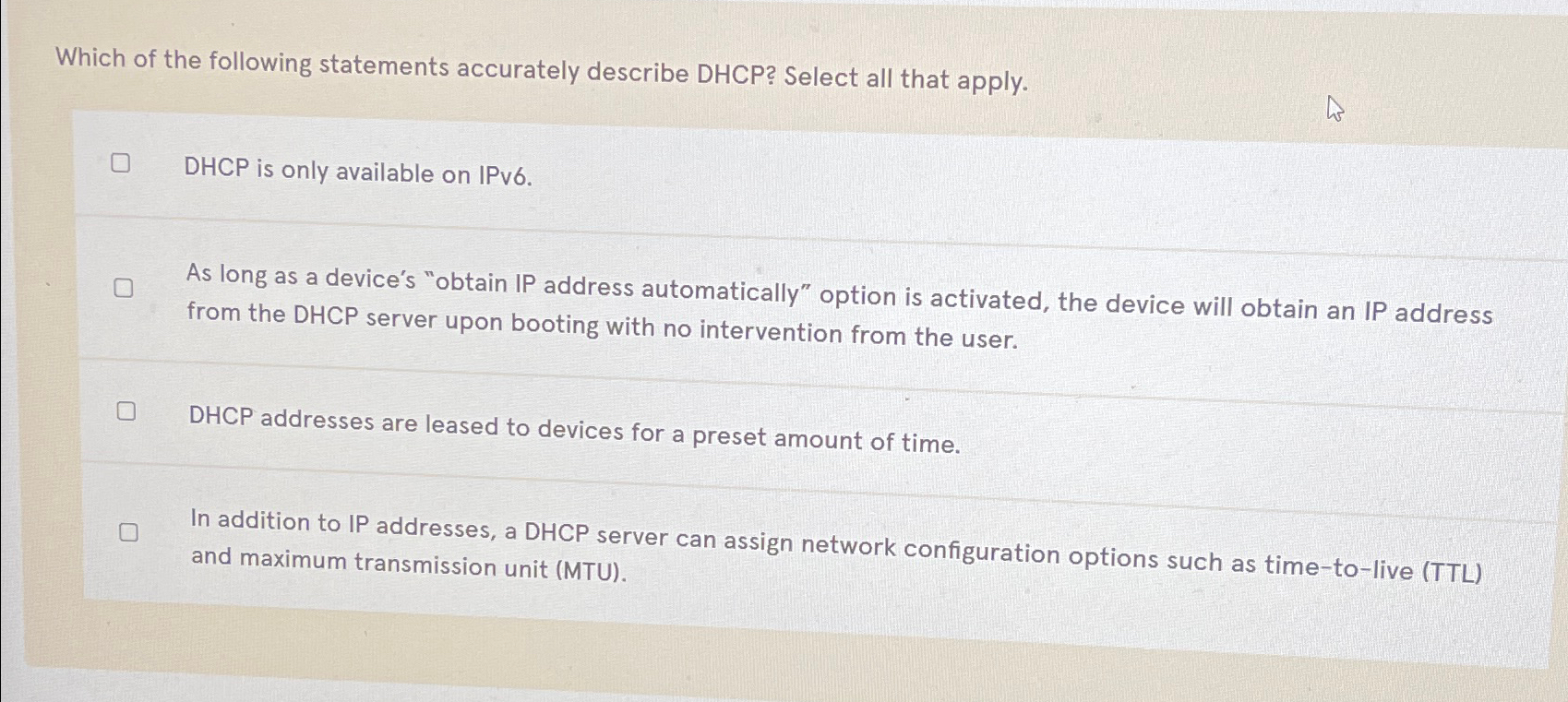 Solved Which of the following statements accurately describe | Chegg.com