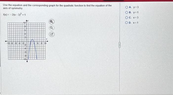 Solved Use the equation and the corresponding graph for the | Chegg.com
