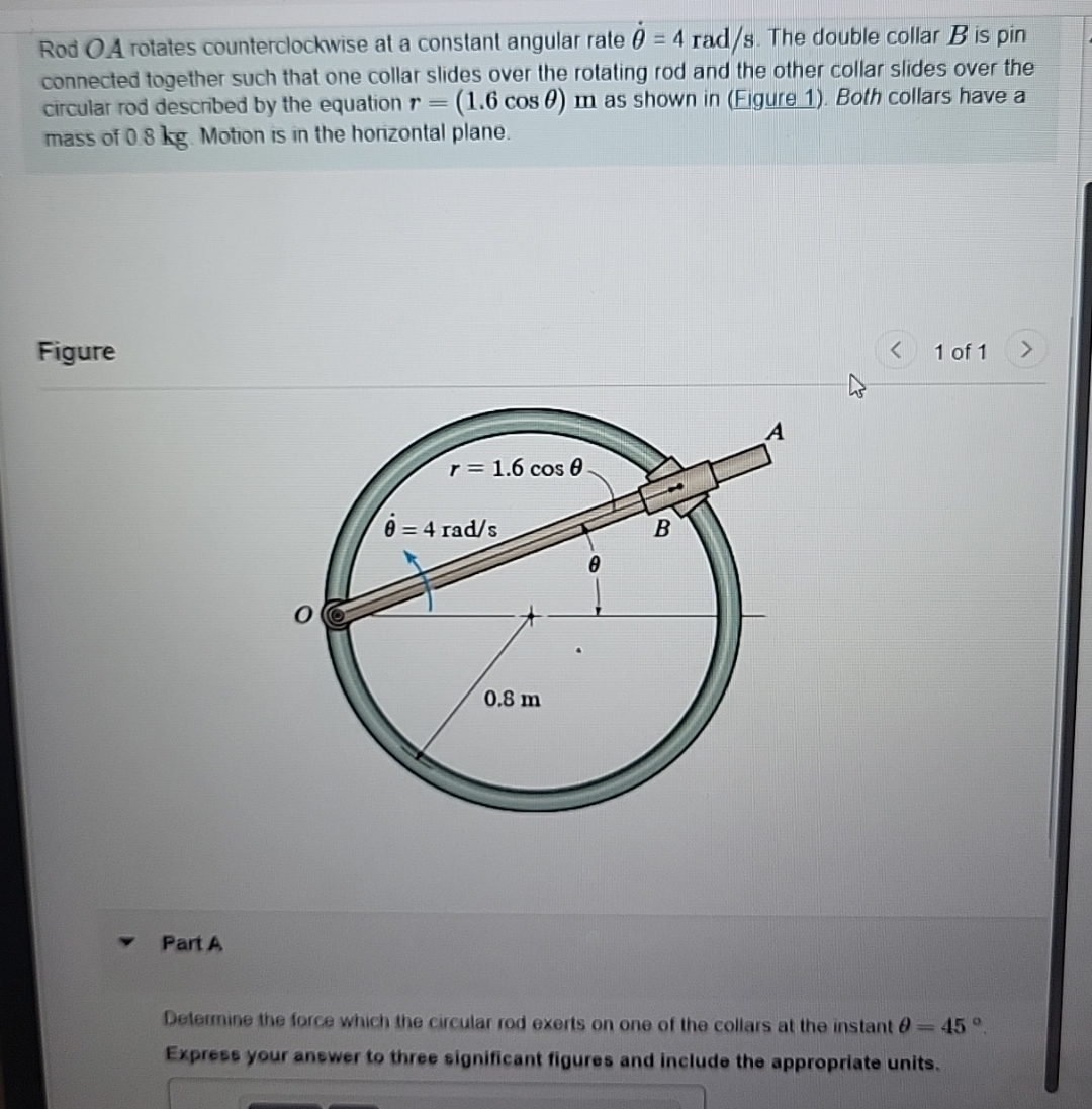 Solved Rod OA ﻿rotates Counterclockwise At A Constant | Chegg.com