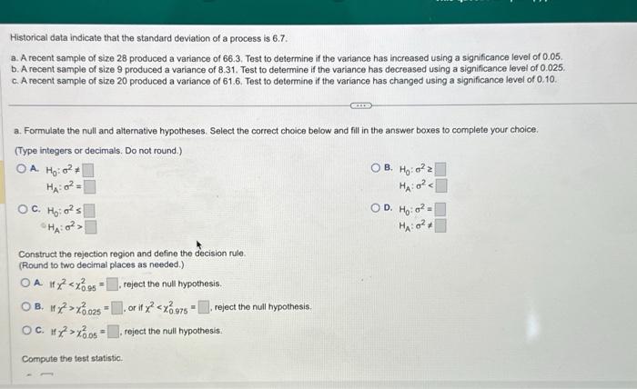 Solved Historical data indicate that the standard deviation | Chegg.com