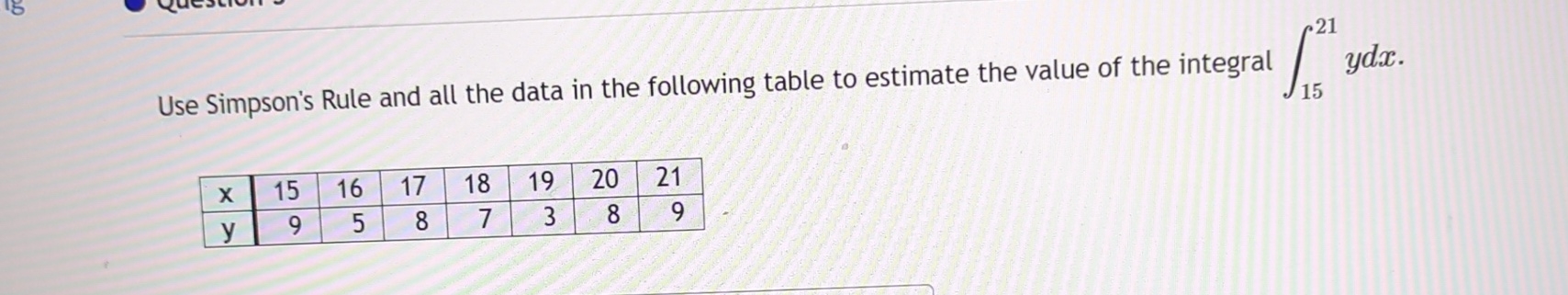 Solved Use Simpson's Rule and all the data in the following | Chegg.com