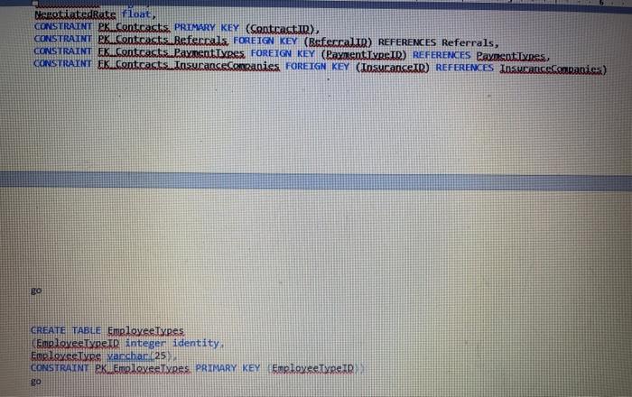 Create a new database and execute the code below in | Chegg.com