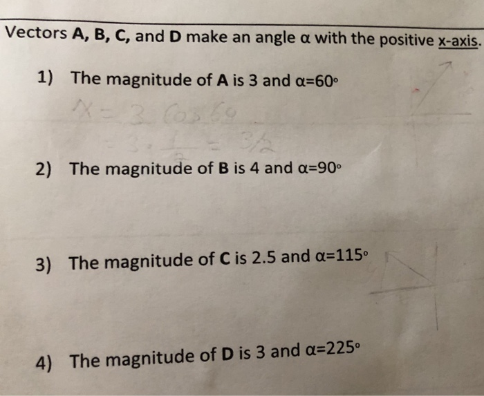 Solved Vectors A, B, C, and D make an angle a with the | Chegg.com
