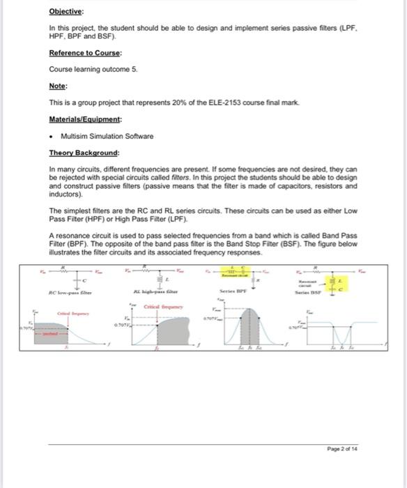 Solved Please Answer The Questions 1 9 For Low Pass Filter Chegg Com