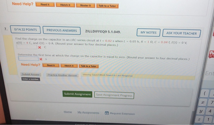 Solved Need Help? Read It Talk to a Tutor 7. 0/14.32 POINTS | Chegg.com