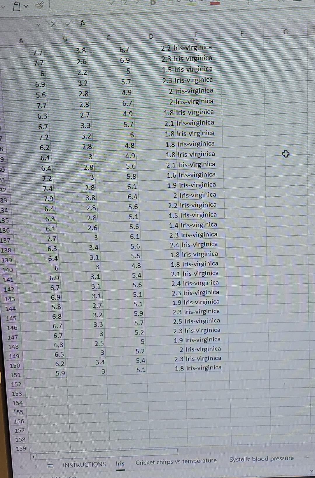 Solved Jump to level 1The famous iris dataset (the first | Chegg.com
