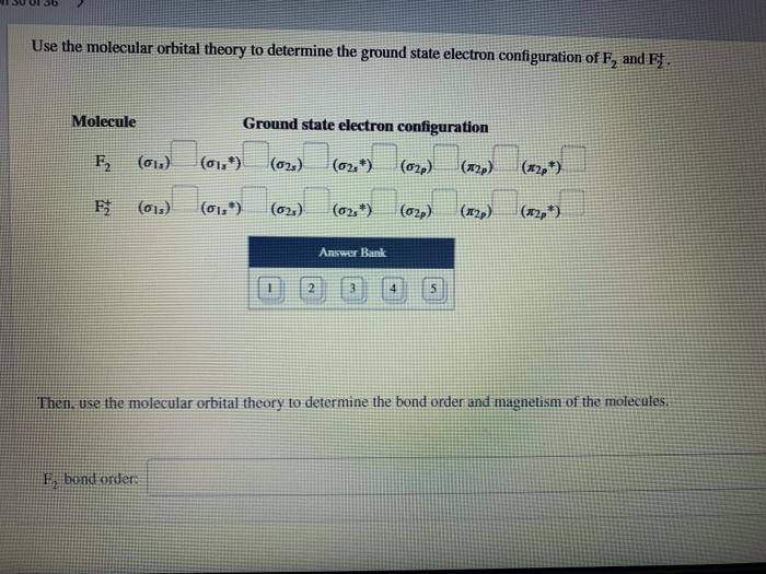 Solved Use the molecular orbital theory to determine the | Chegg.com