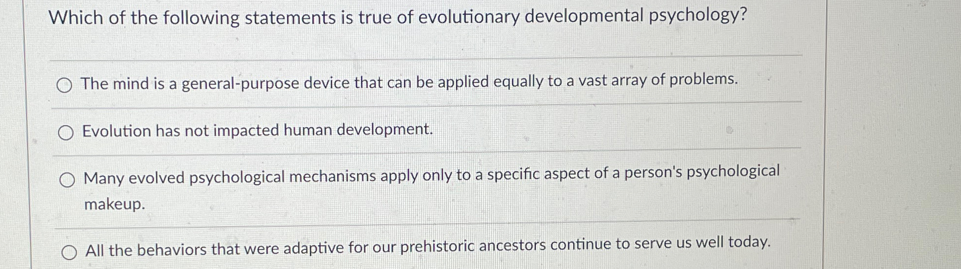 Solved Which of the following statements is true of | Chegg.com