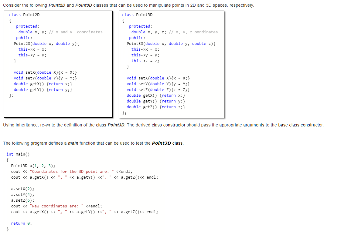 Solved Write it in C++ please.Consider the following | Chegg.com