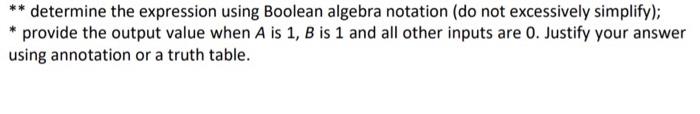 Solved ** determine the expression using Boolean algebra | Chegg.com