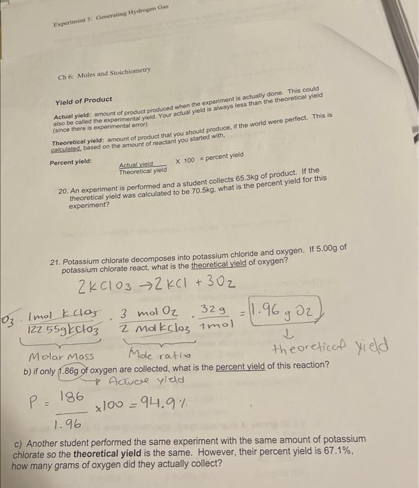 Solved Yield of Product Actual yield: amount of product | Chegg.com