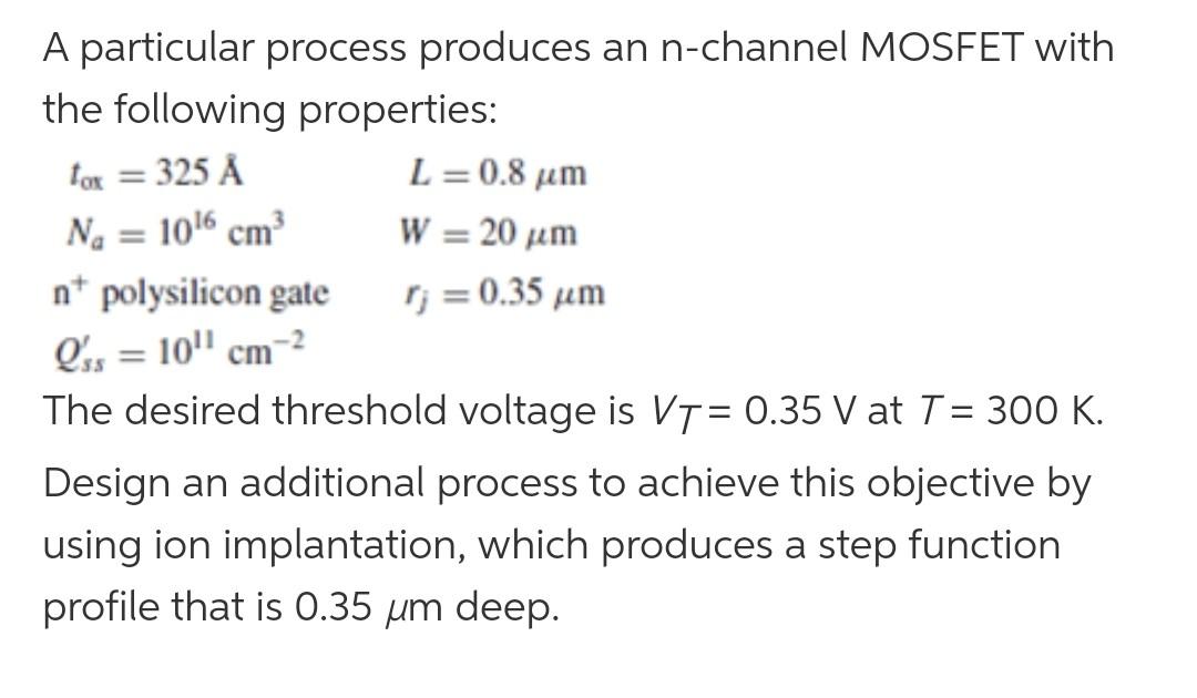 Tox 325 A A Particular Process Produces An N Cha Chegg Com