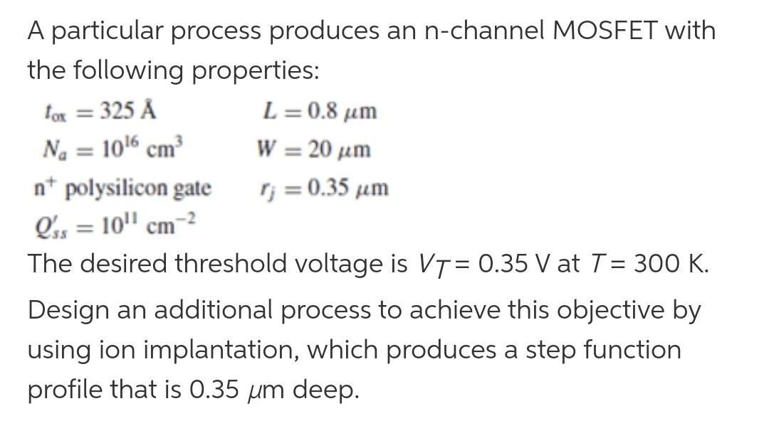 Tox 325 A A Particular Process Produces An N Cha Chegg Com