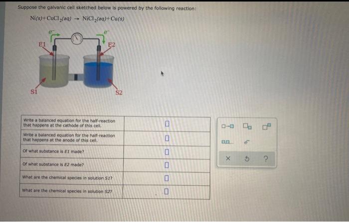 Solved Suppose the galvanic cell sketched below is powered | Chegg.com