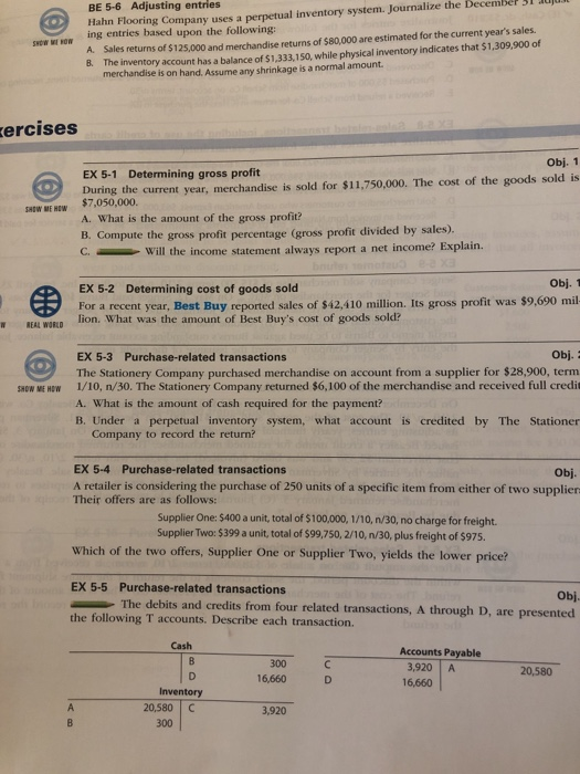 JUL SHOW ME ON BE 56 Adjusting entries Hahn Flooring