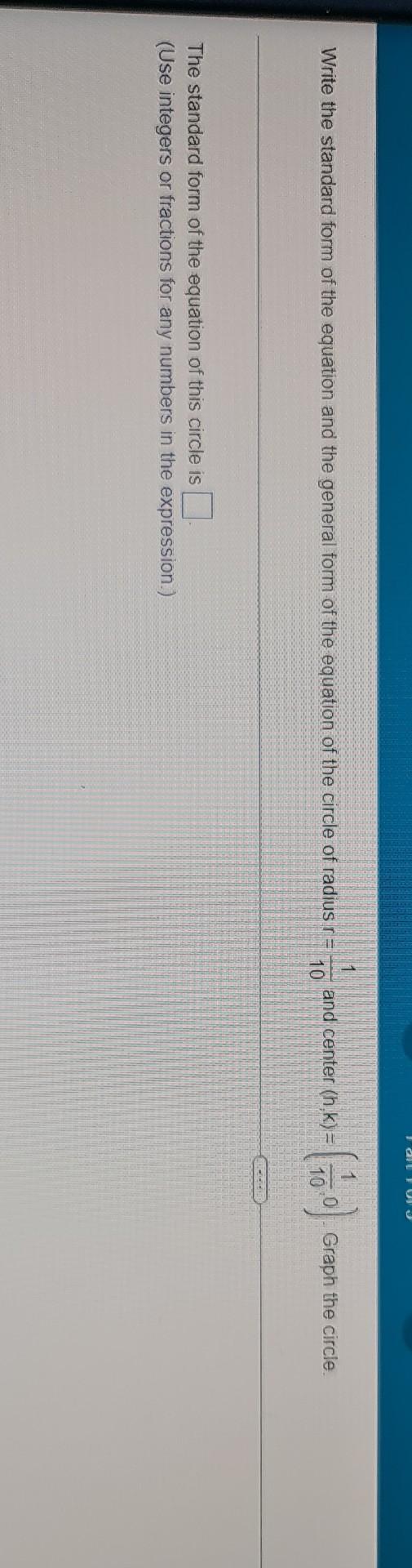 Solved 1 Write the standard form of the equation and the | Chegg.com