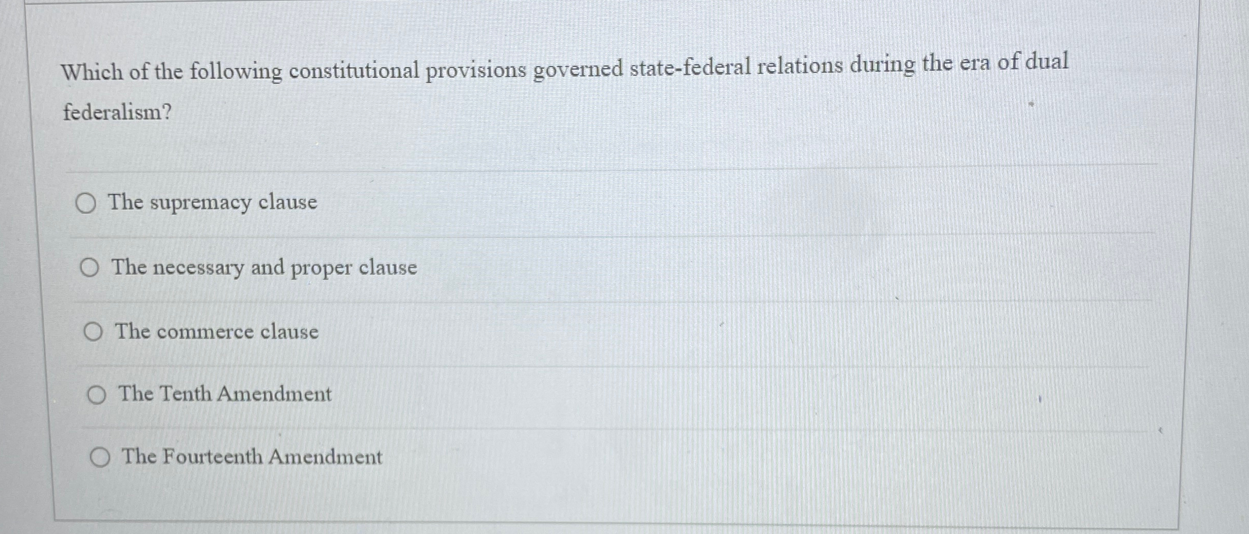 Solved Which of the following constitutional provisions | Chegg.com