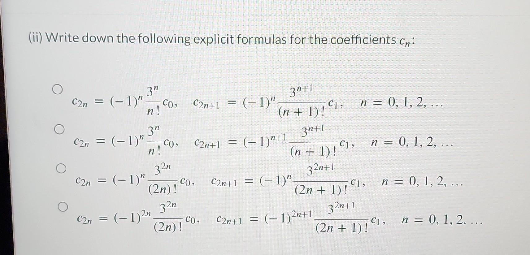 Solved Consider The Second Order Differential Equation