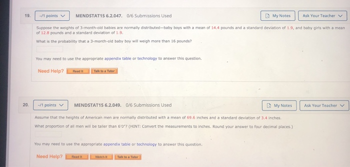 Solved 15 1 Points MENDSTAT15 6 2 042 NVA 0 6 Submissions Chegg