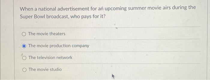 When a national advertisement for an upcoming summer Chegg com