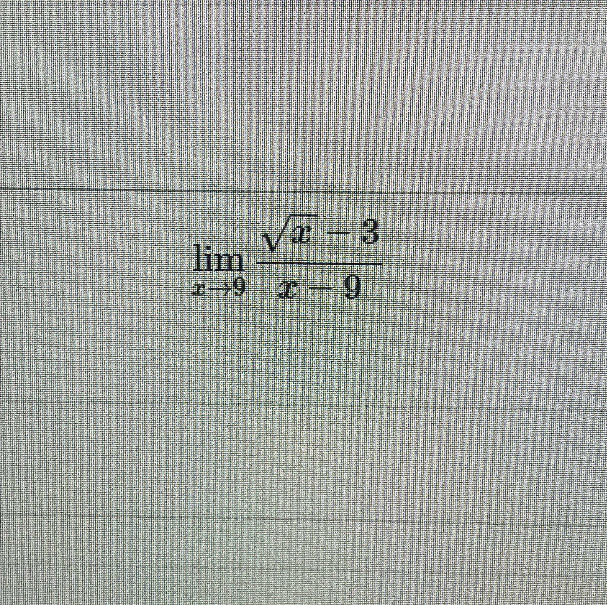 Solved Limx 9x2 3x 9 Chegg