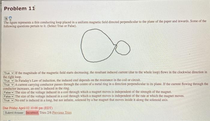 Solved Problem 11 The figure represents a thin conducting | Chegg.com