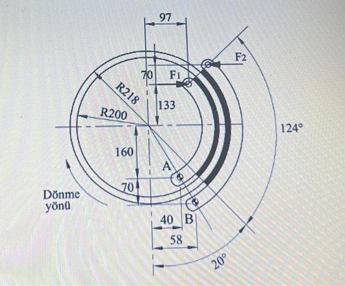 Solved In a drum brake mechanism with shoes shown in the | Chegg.com
