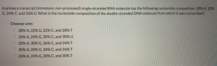 A Primary Transcript Immature Non Processed Chegg Com