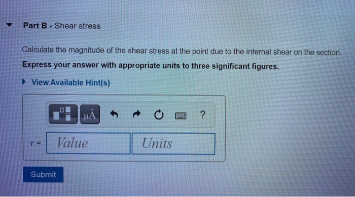 Solved Learning Goal: To calculate the normal and shear | Chegg.com