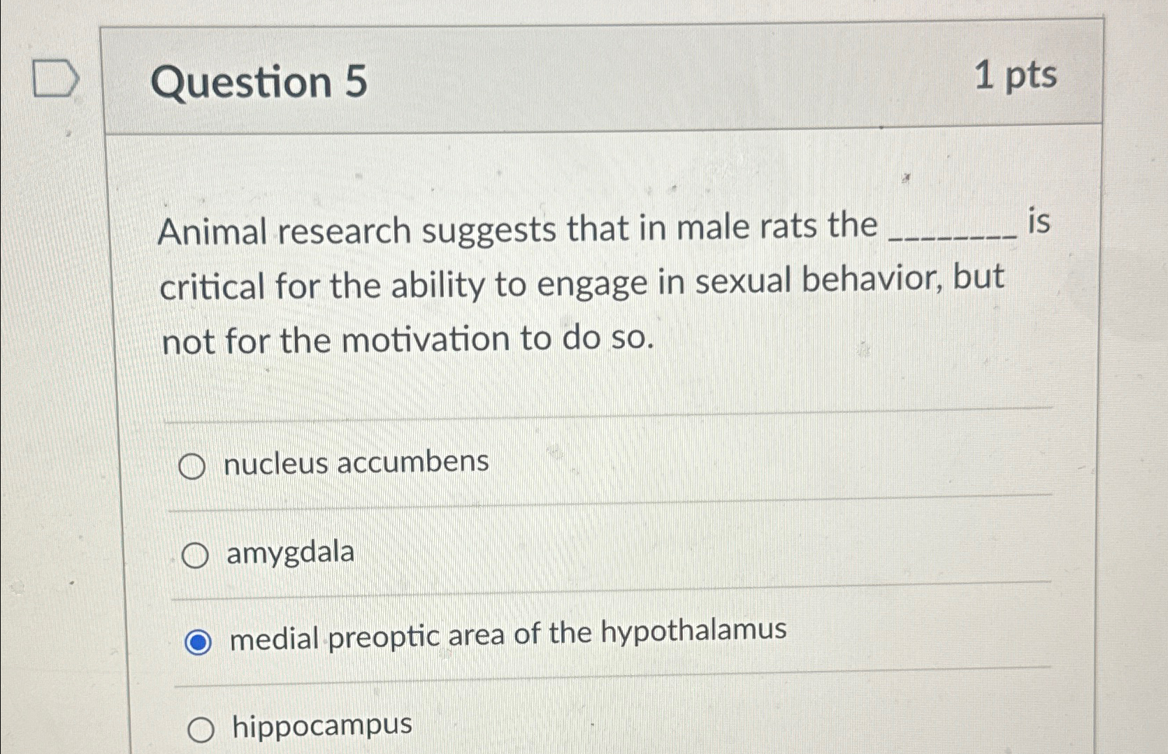 Solved Question 51ptsAnimal research suggests that in male | Chegg.com
