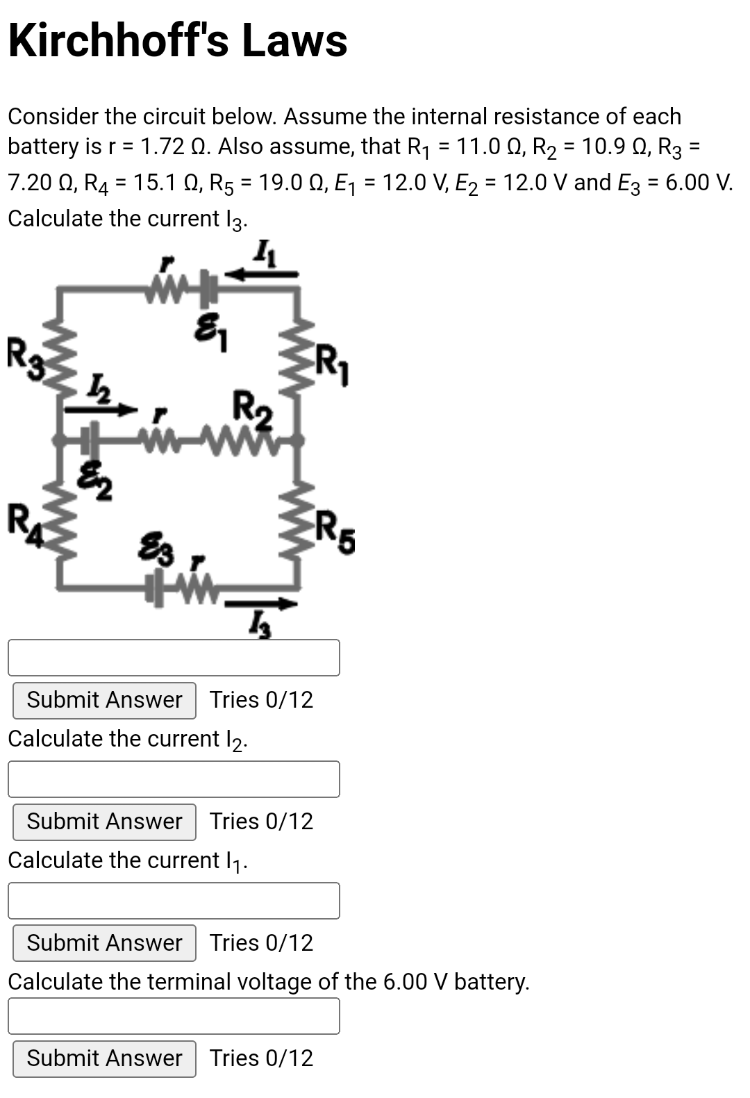 Solved Kirchhoff's Laws = = = Consider The Circuit Below. | Chegg.com