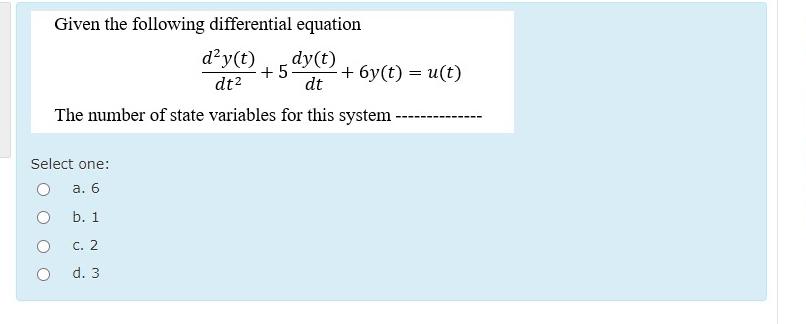 Solved Given the following differential | Chegg.com