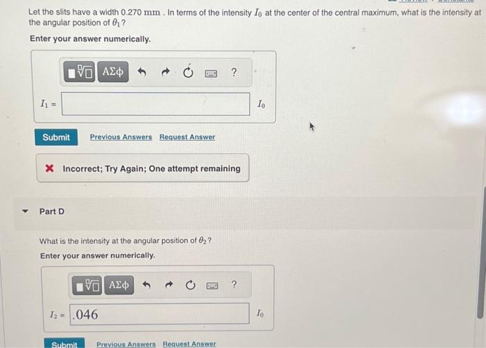 Solved An interference pattern is produced by light with a | Chegg.com