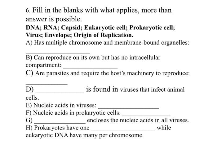 Solved 6. Fill in the blanks with what applies, more than | Chegg.com