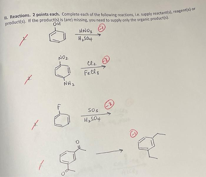 Solved Reactions. Complete each of the following reactions | Chegg.com