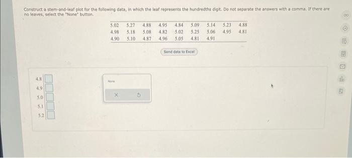 Solved Construct a stem-and-leaf plot for the following | Chegg.com