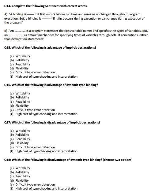 Solved Q14 Complete The Following Sentences With Correct Chegg Com