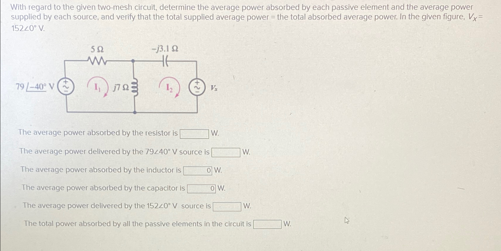 Solved With regard to the given two-mesh circuit, determine | Chegg.com