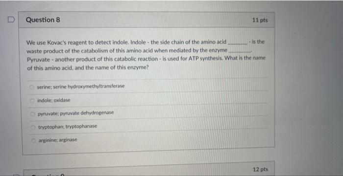 Solved We use Kovac's reagent to detect indole. Indole - the | Chegg.com