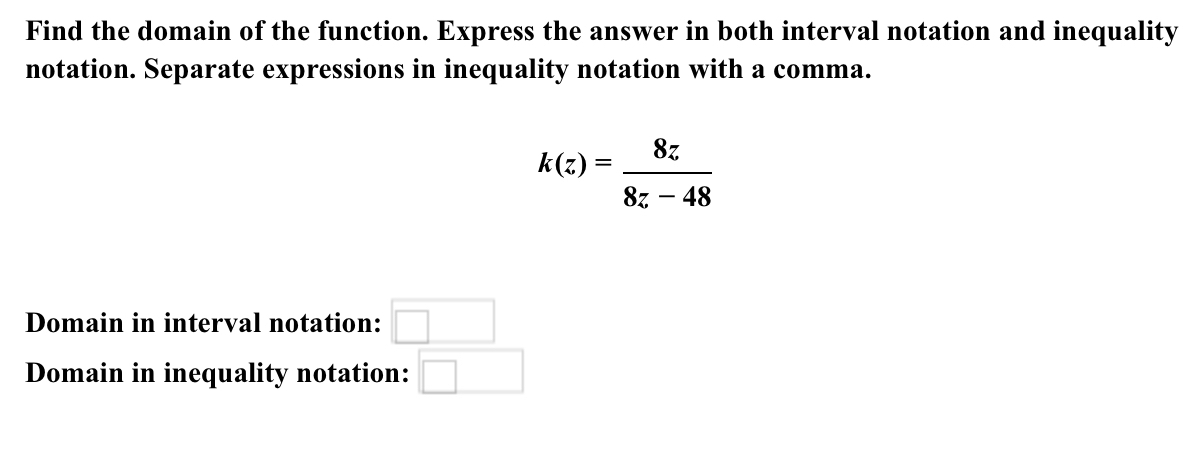 Solved Find The Domain Of The Function Express The Answer