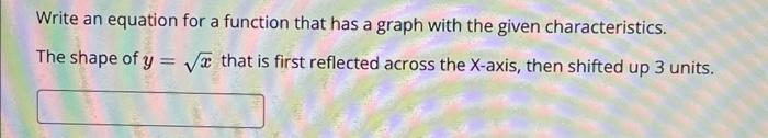Solved Write an equation for a function that has a graph | Chegg.com