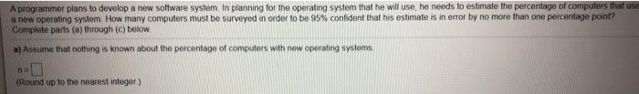 Solved A programmer plans to develop a new software system | Chegg.com