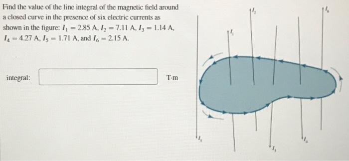 Solved Find the value of the line integral of the magnetic | Chegg.com