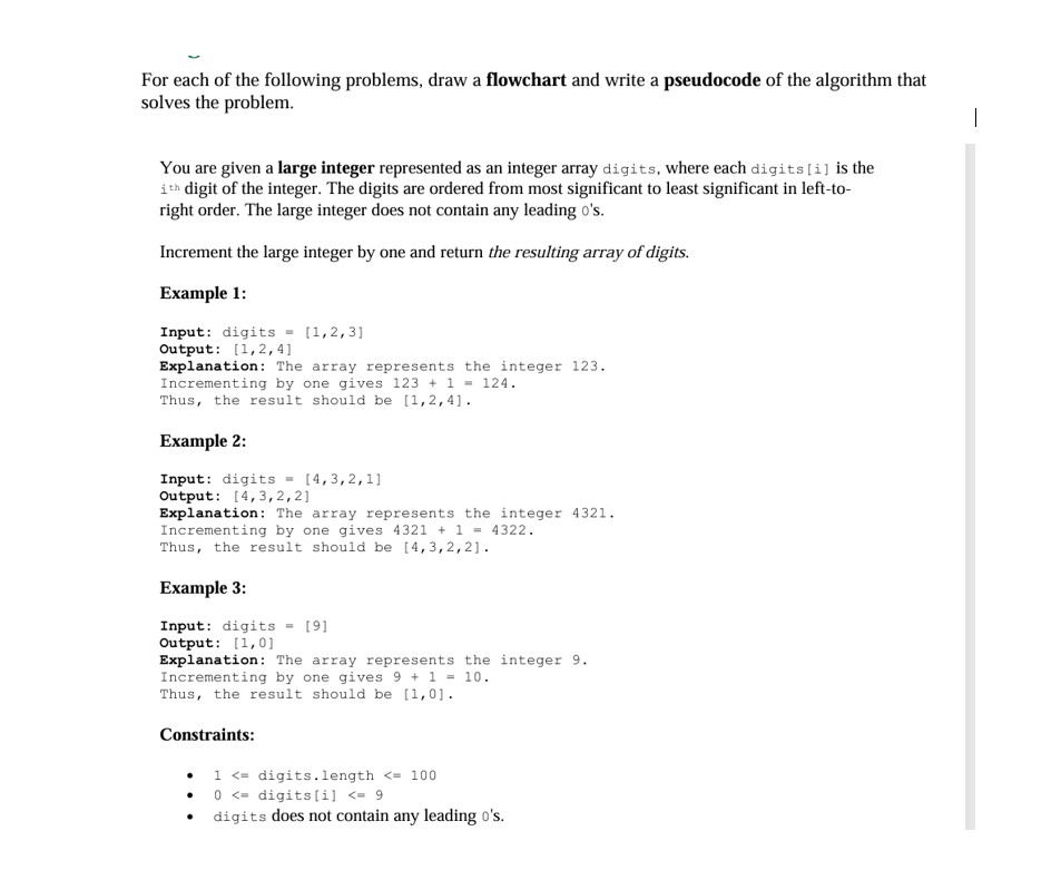 Solved For each of ﻿the following problems, draw a flowchart | Chegg.com