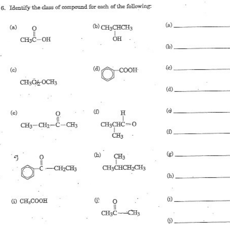 Solved 1. Write structural formulas for the three different | Chegg.com