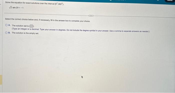 Solved Solve the equason for exact folutions over the | Chegg.com
