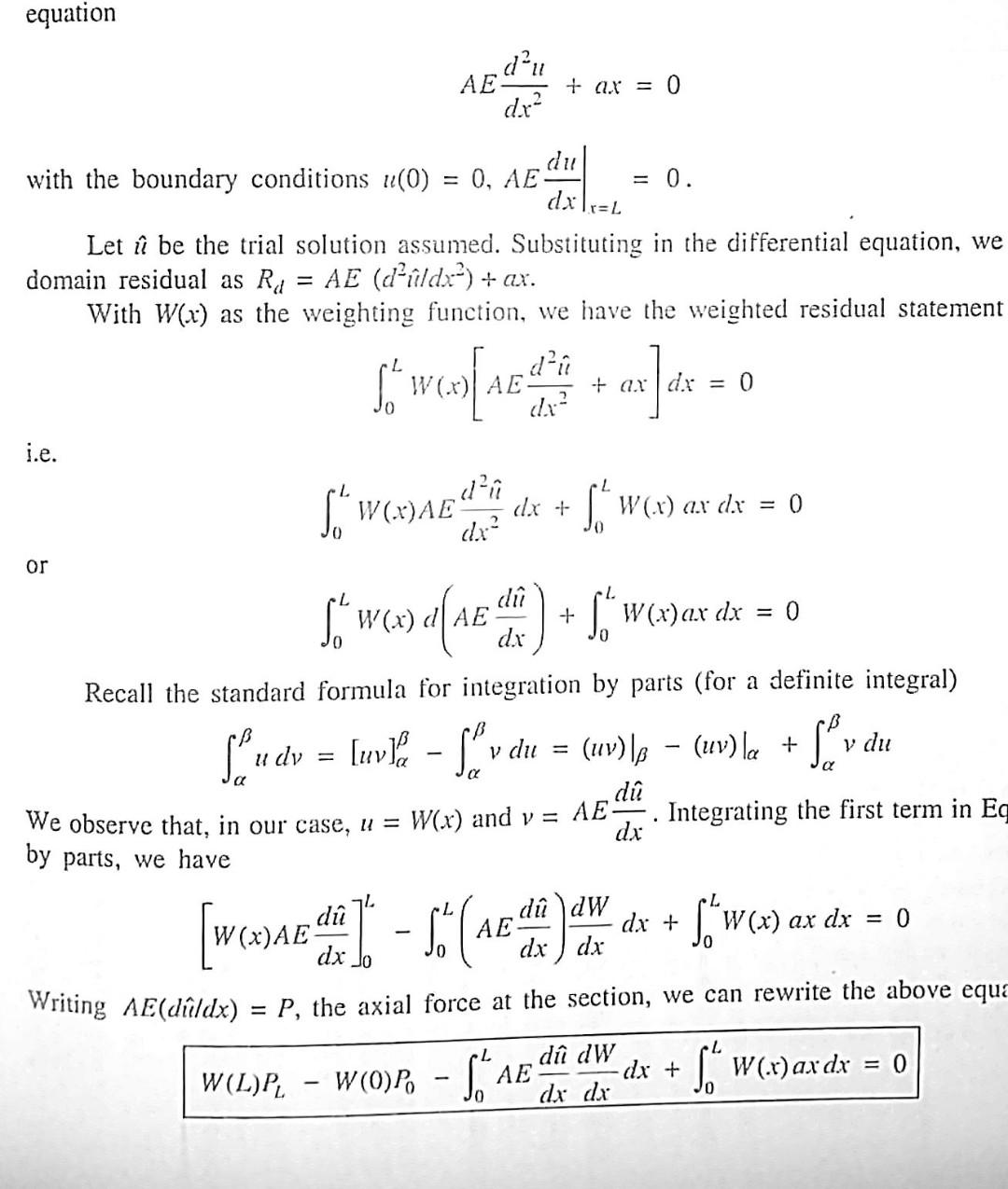Solved Equation Ae Dx Ax 0 With The Boundary Condi Chegg Com