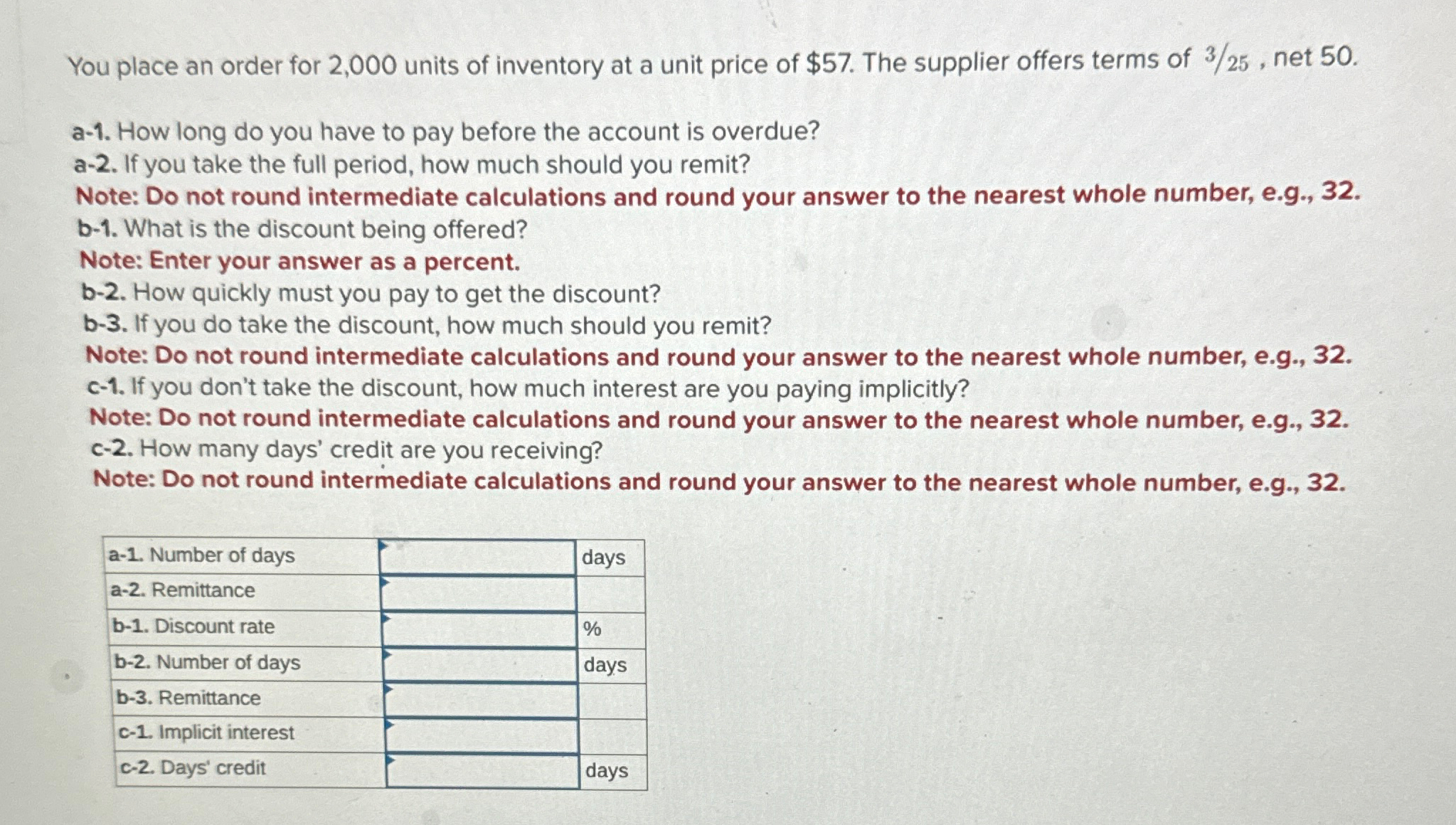 Solved You place an order for 2,000 ﻿units of inventory at a | Chegg.com